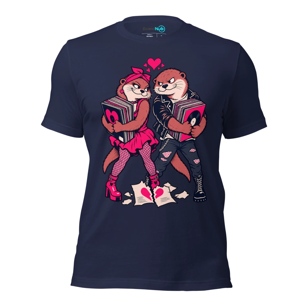 THE OTTERS HAVE SIGNED A PRENUP FOR THE VINYL T Shirt Navy Front