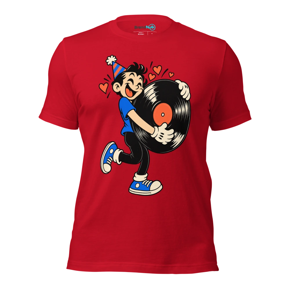 I REMEMBER WHEN THE RECORD NEEDED TWO HANDS T Shirt Red Front
