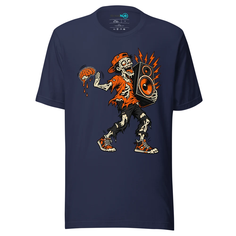 BRAINS OPTIONAL BASS ESSENTIAL T Shirt Navy Front