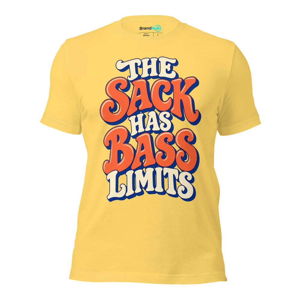 THE SACK HAS BASS LIMITS T Shirt Yellow Front