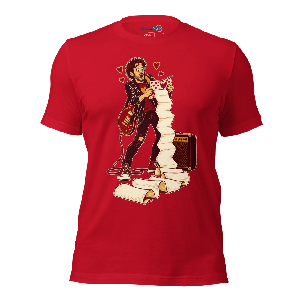 THE VALENTINE CARD IS AN APPEARANCE INVOICE T Shirt Red Front