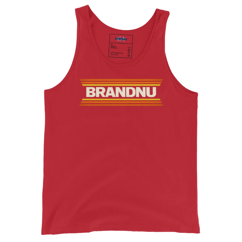 Men's Tank Top BrandNu Stripe Tank Top - Classic Orange Yellow