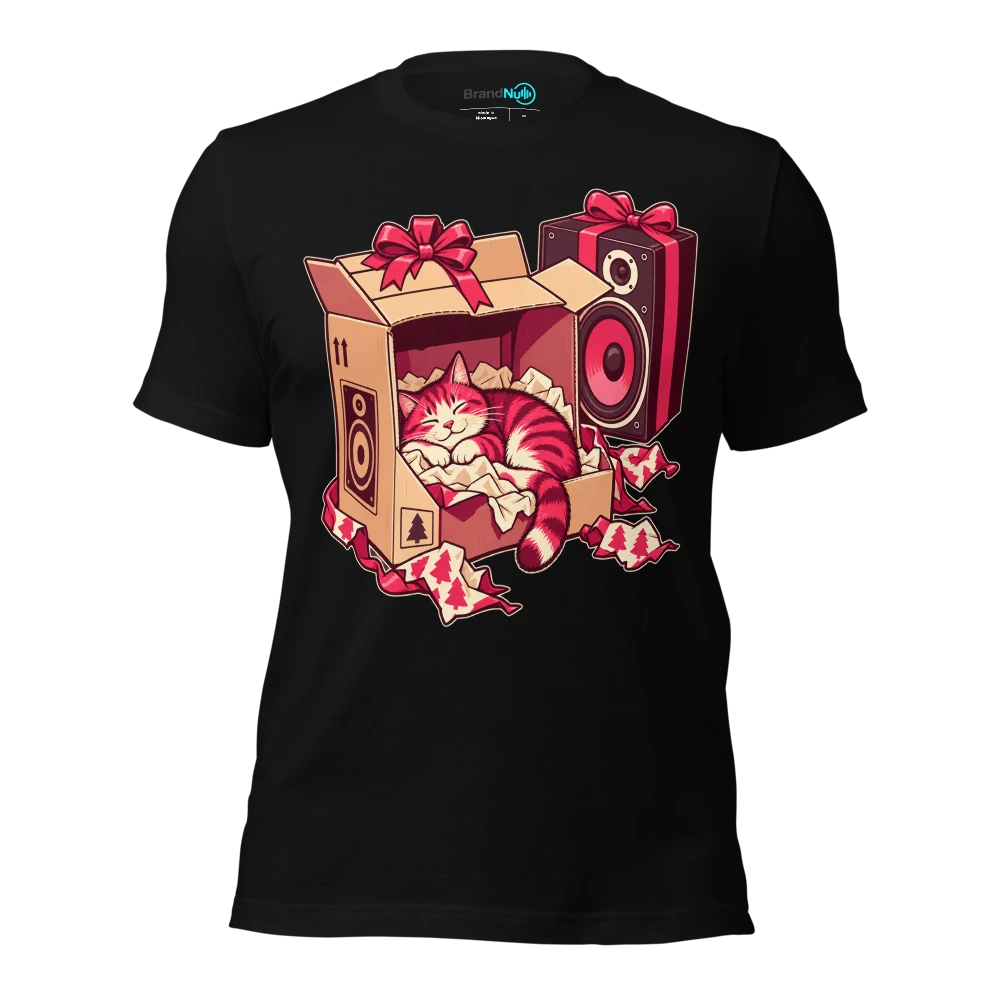 THE CAT HAS CLAIMED THE NEW SPEAKER BOX T-SHIRT
