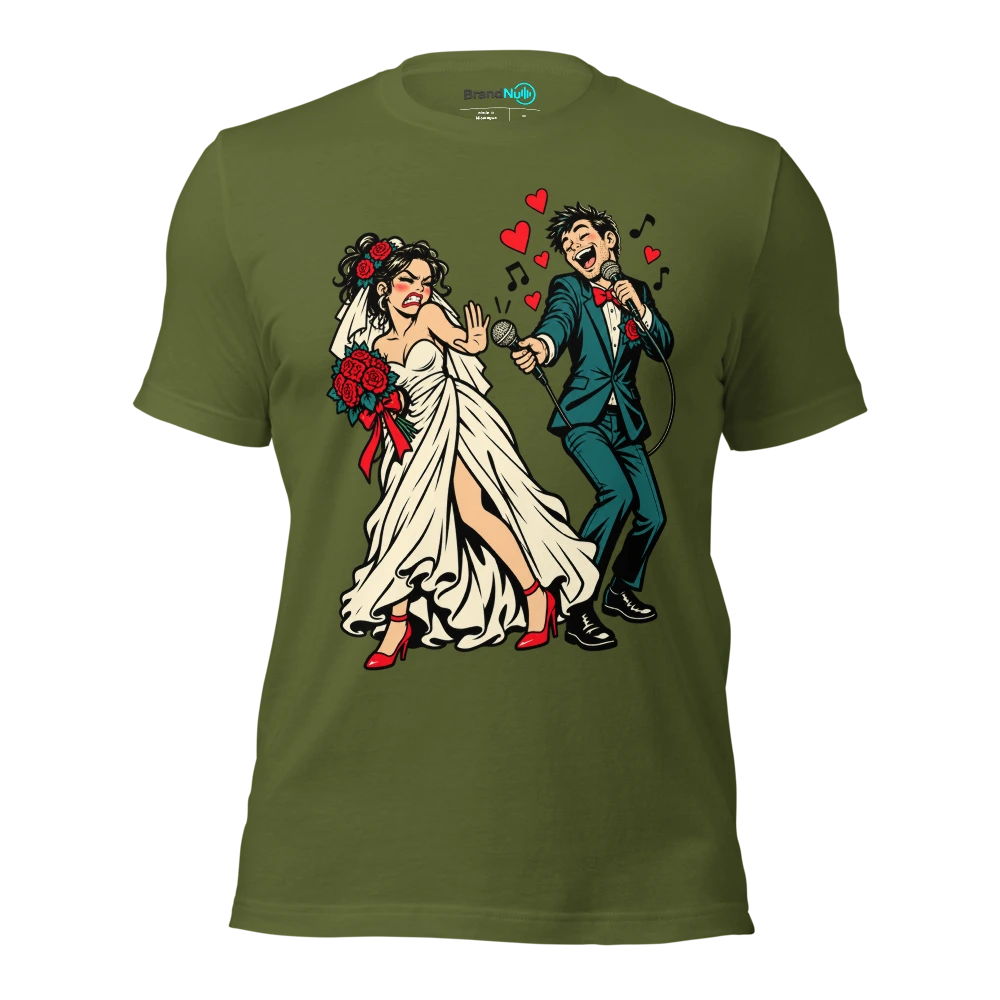I SAID I DO NOT I DUET T Shirt Olive Front