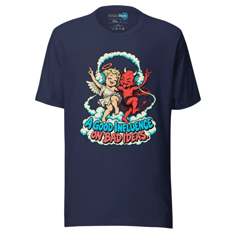 A Good Influence On Bad Ideas T Shirt - Navy