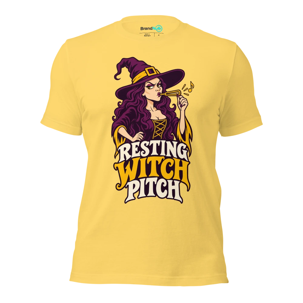 RESTING WITCH PITCH T Shirt Yellow Front