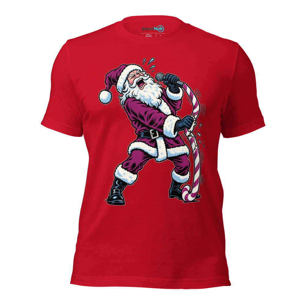 THE CANDY CANE IS NOT A MIC STAND T Shirt Red Front