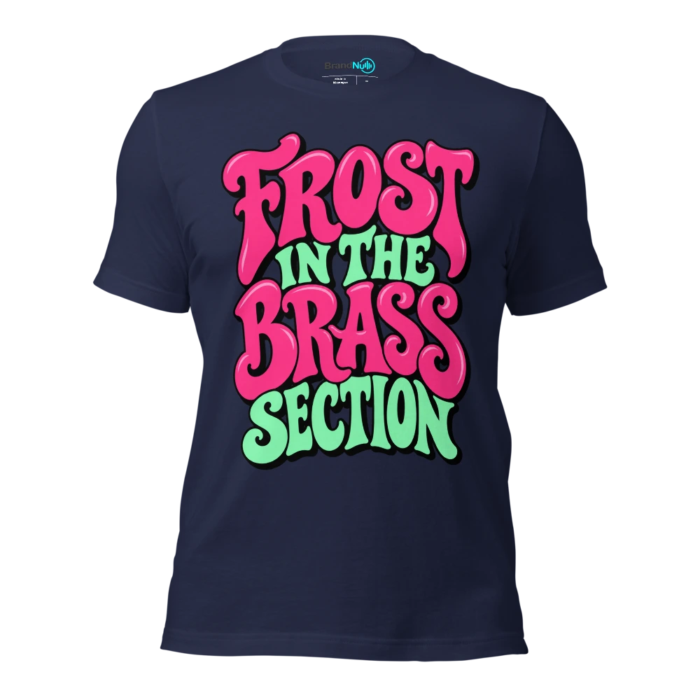 FROST IN THE BRASS SECTION T Shirt Navy Front