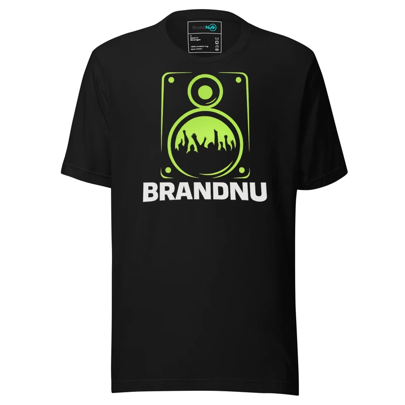 Speaker Crowd – Green Screen DJ Performance Tee - Black
