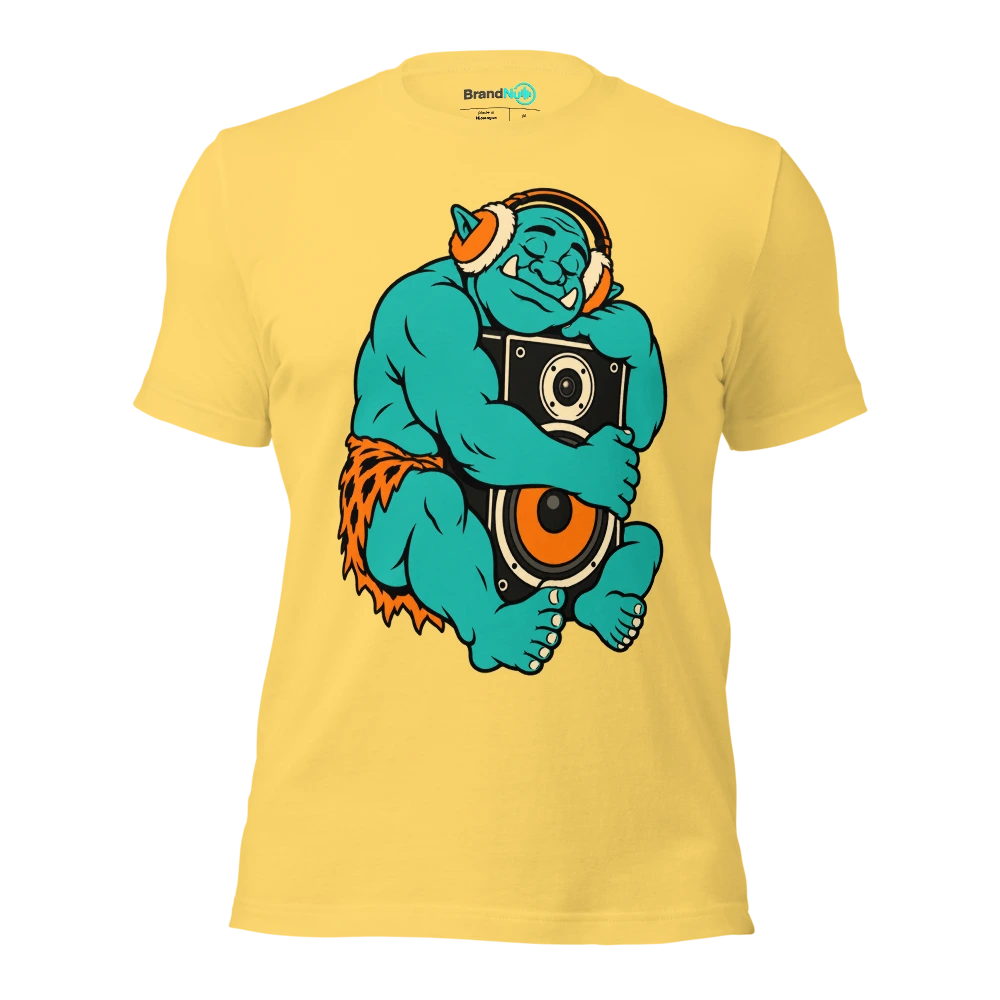 THE BIRTHDAY OGRE HAS FOUND THE QUIET CORNER T Shirt Yellow Front