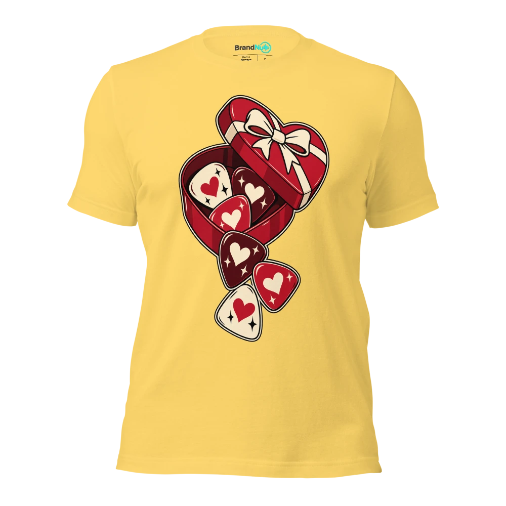 THIS HEART SHAPED BOX IS NOW PICK STORAGE T Shirt Yellow Front