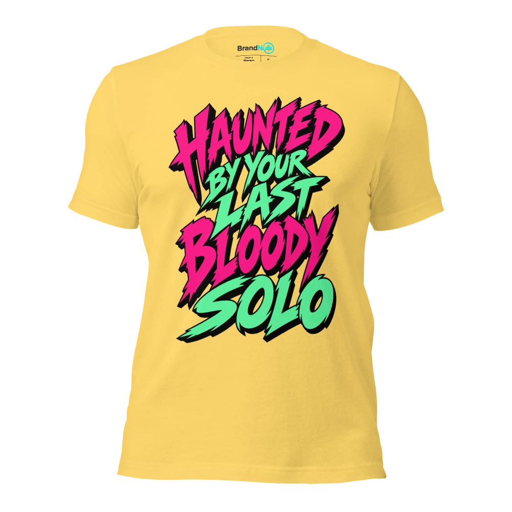 HAUNTED BY YOUR LAST BLOODY SOLO T Shirt Yellow Front