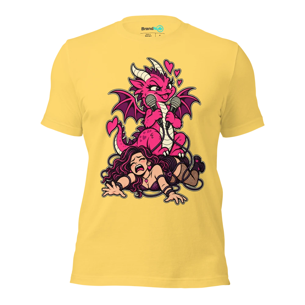 THE ROMANCE DRAGON HAS STOLEN MY SOLO T Shirt Yellow Front