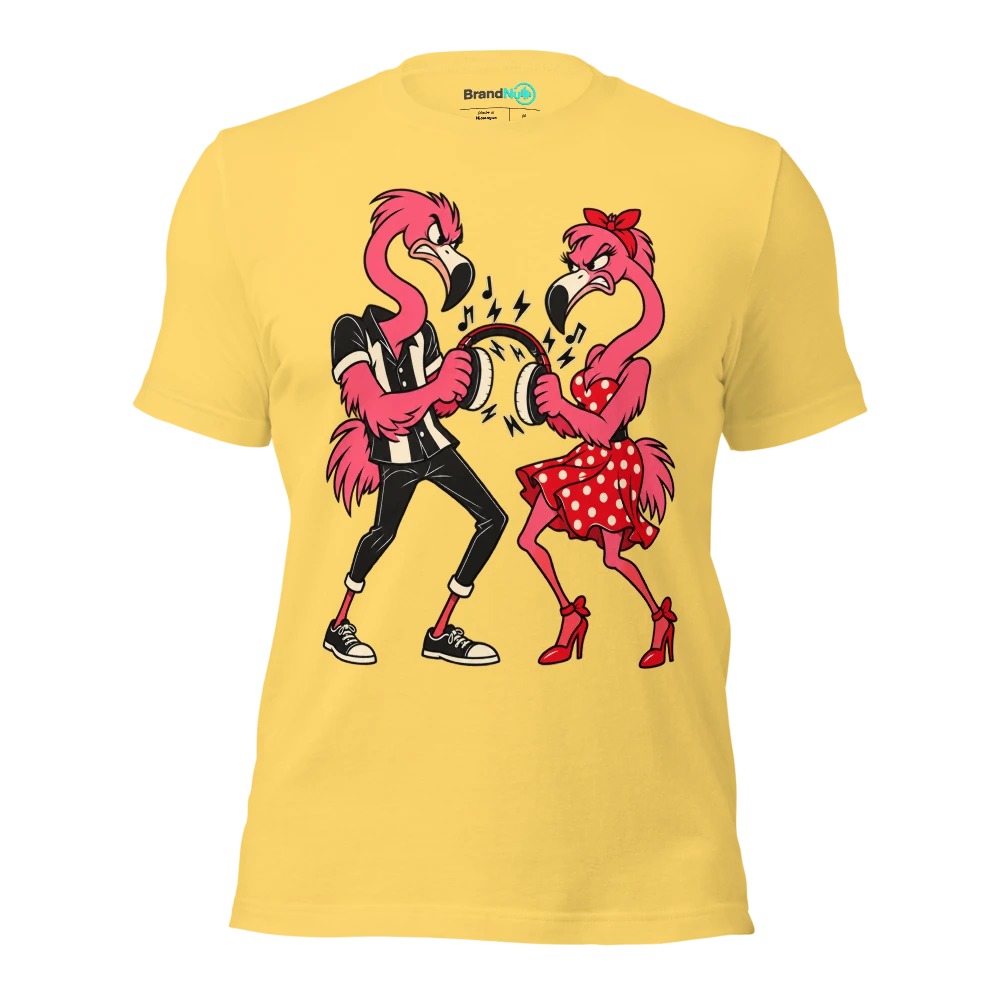 THE FLAMINGOS DISAGREE ABOUT THE WARMUP T Shirt Yellow Front