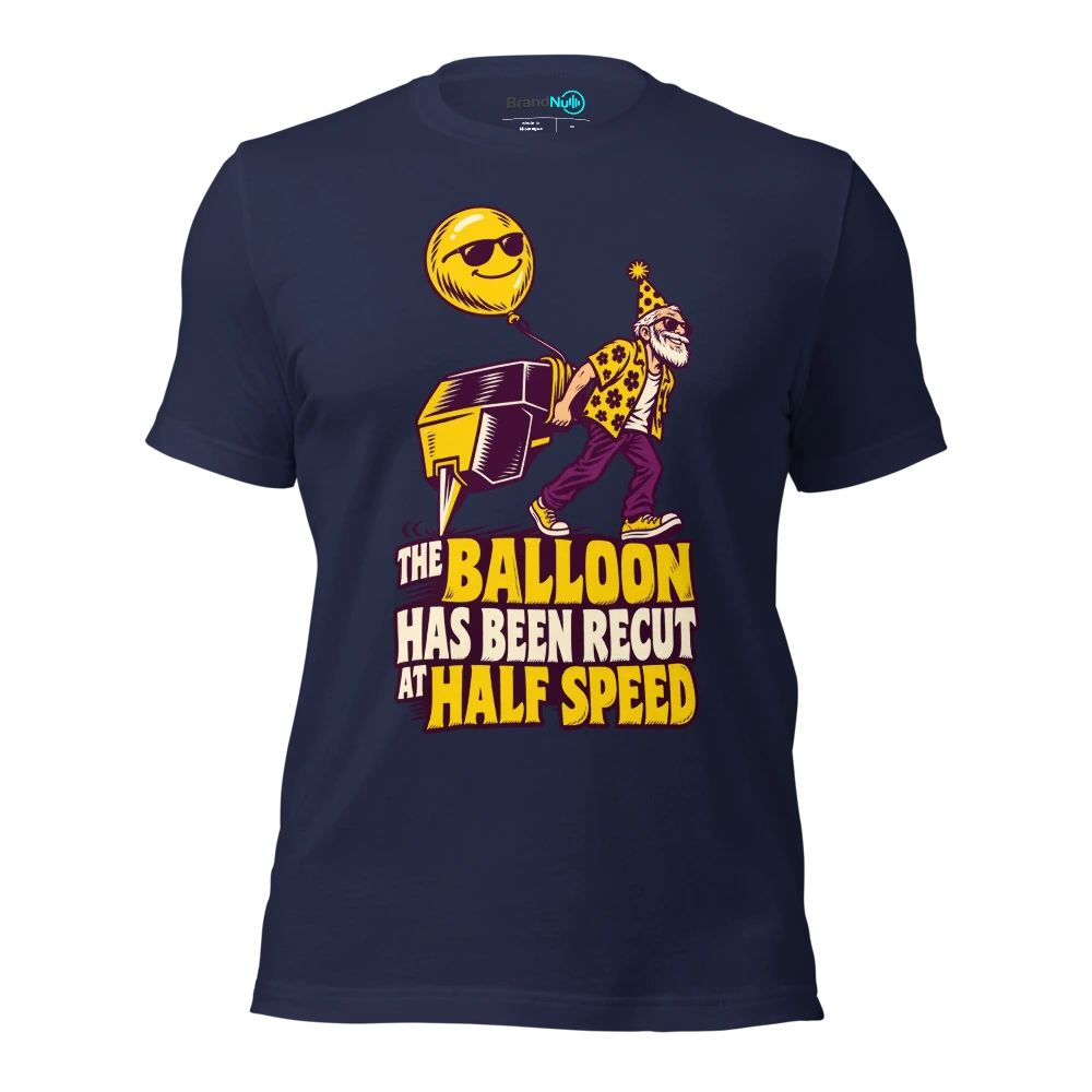 THE BALLOON HAS BEEN RECUT AT HALF SPEED T Shirt Navy Front