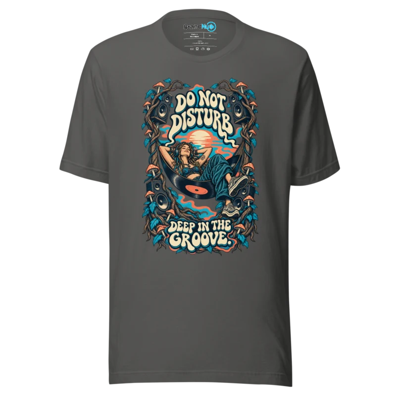 Do Not Disturb Deep In The Groove T Shirt - Asphalt