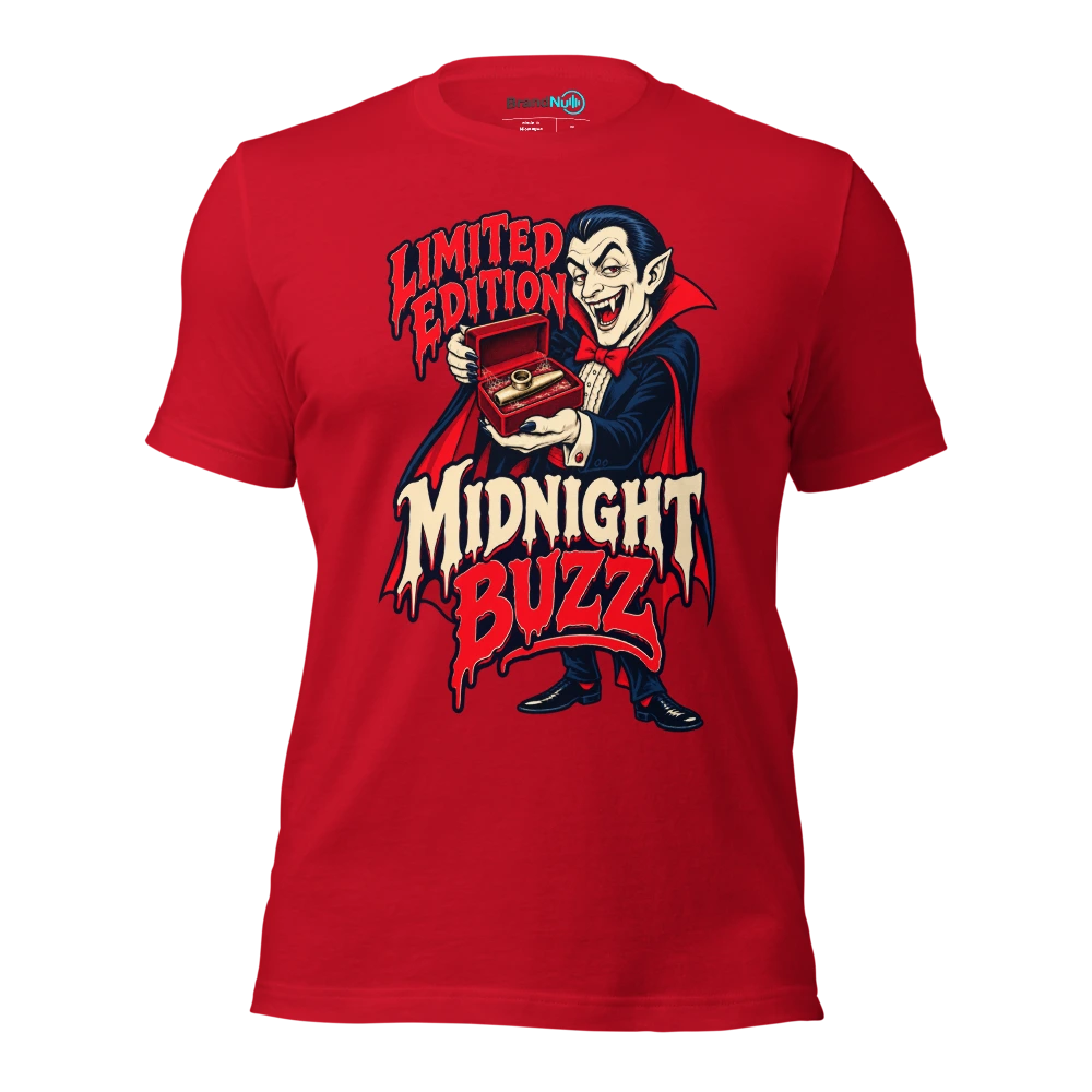 LIMITED EDITION MIDNIGHT BUZZ T Shirt Red Front