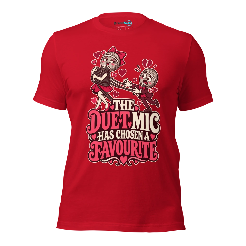 THE DUET MIC HAS CHOSEN A FAVOURITE T Shirt Red Front