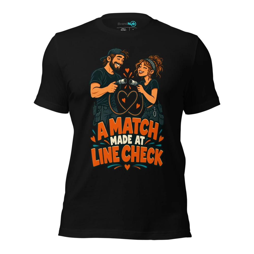 A MATCH MADE AT LINE CHECK T-SHIRT