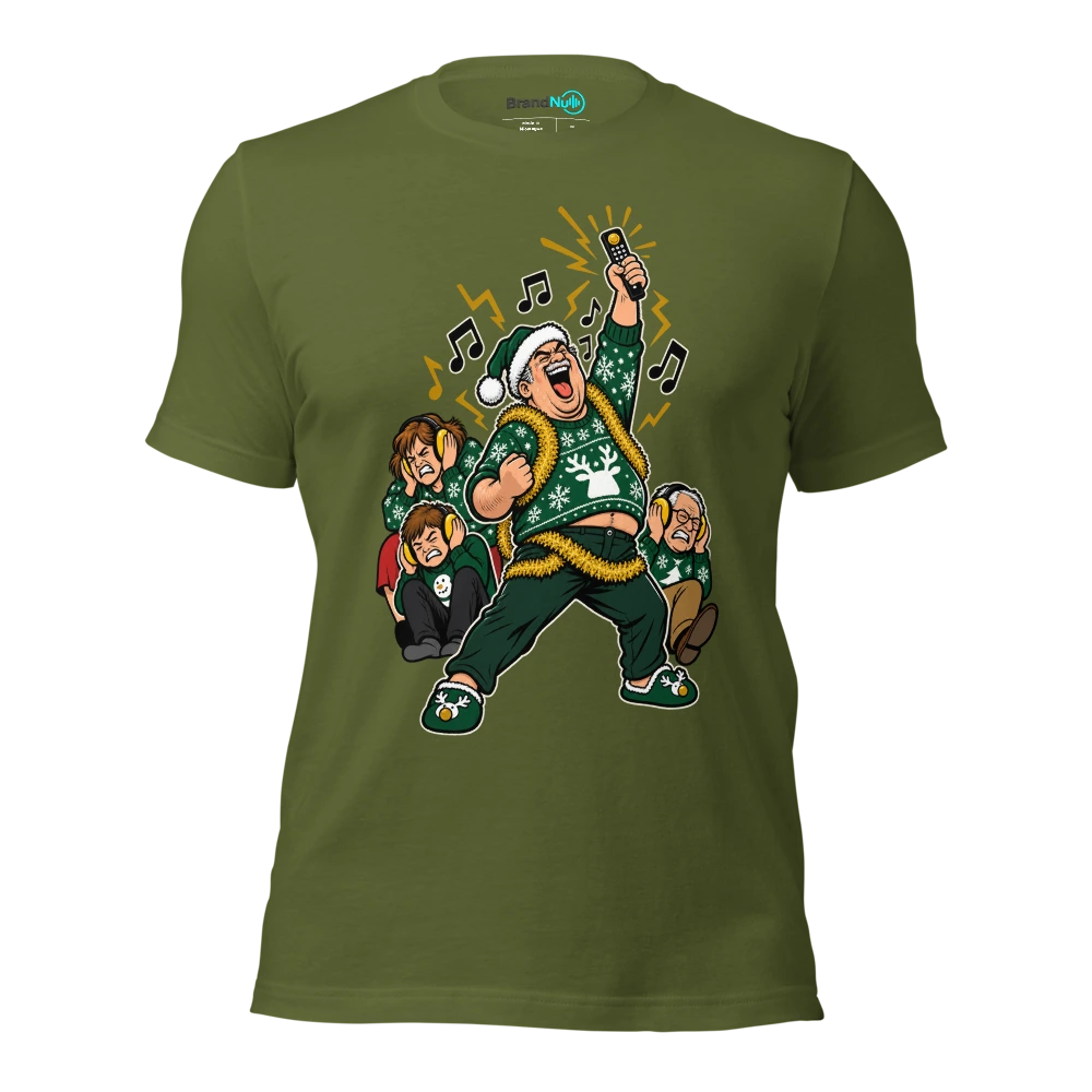 UNCLE HAS FOUND THE KARAOKE REMOTE AGAIN T Shirt Olive Front