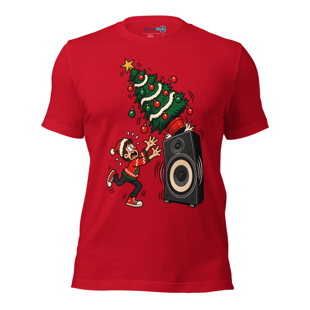 THE BASS DROPPED THE TREE FIRST T Shirt Red Front