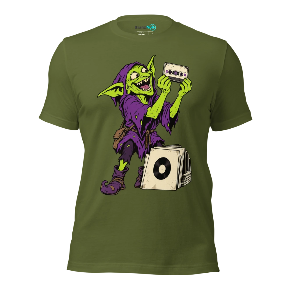 THE ARCHIVE GOBLIN HAS FOUND MY FIRST DEMO T Shirt Olive Front