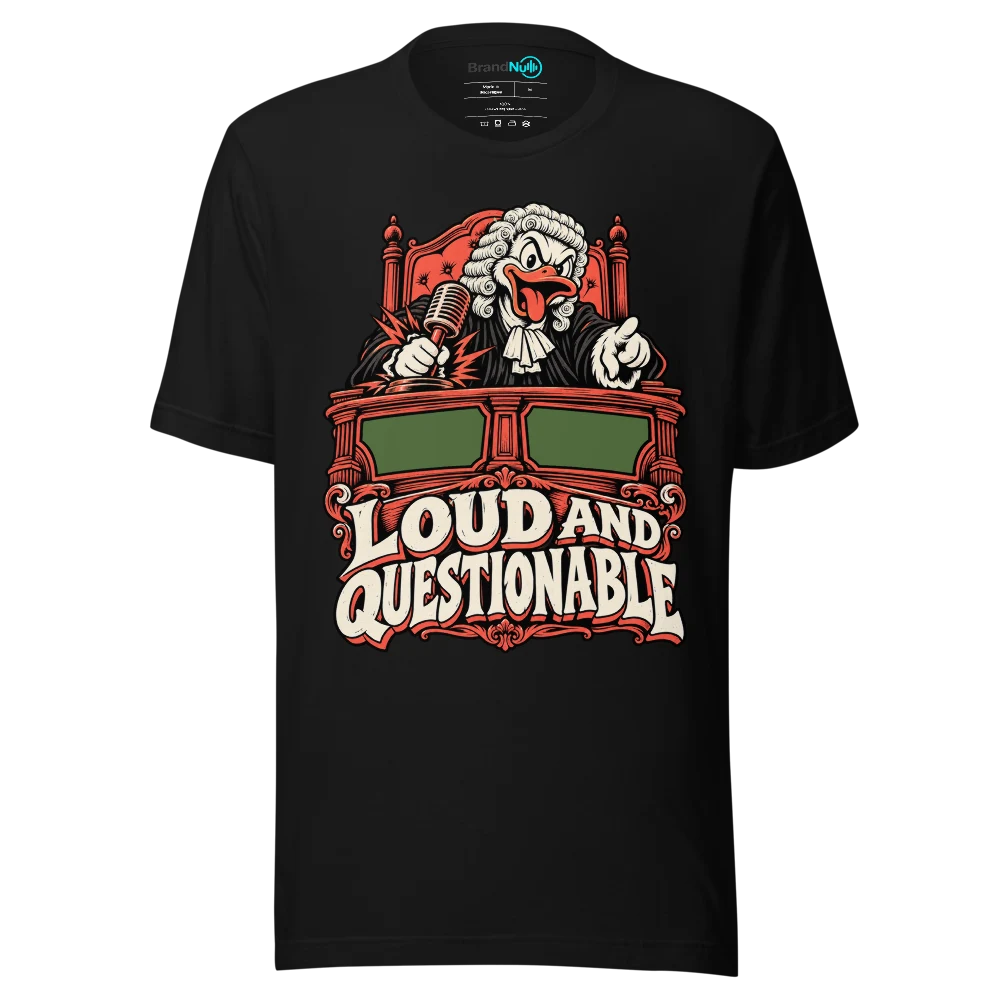 LOUD AND QUESTIONABLE T Shirt Black Front