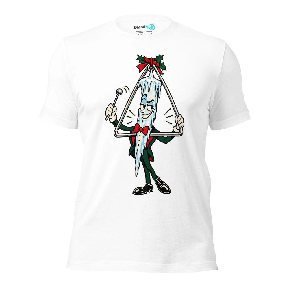 THE ICICLE HAS TAKEN THE TRIANGLE JOB T Shirt White Front