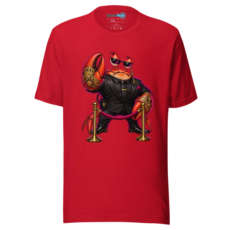 BrandNu Nightclub Security Crab T-Shirt - Red - Front
