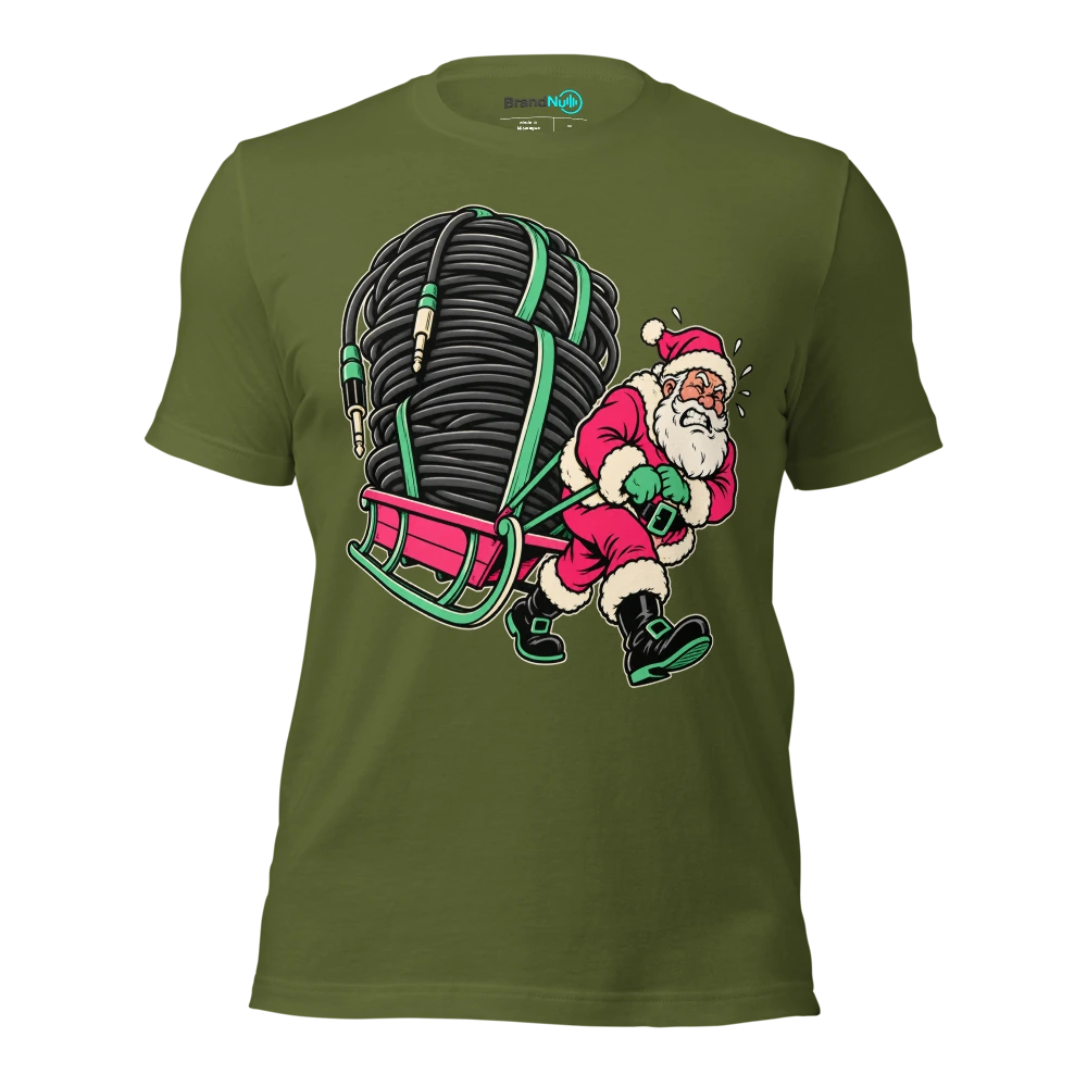 THE SLEDGE HAS BETTER CABLE STORAGE T Shirt Olive Front