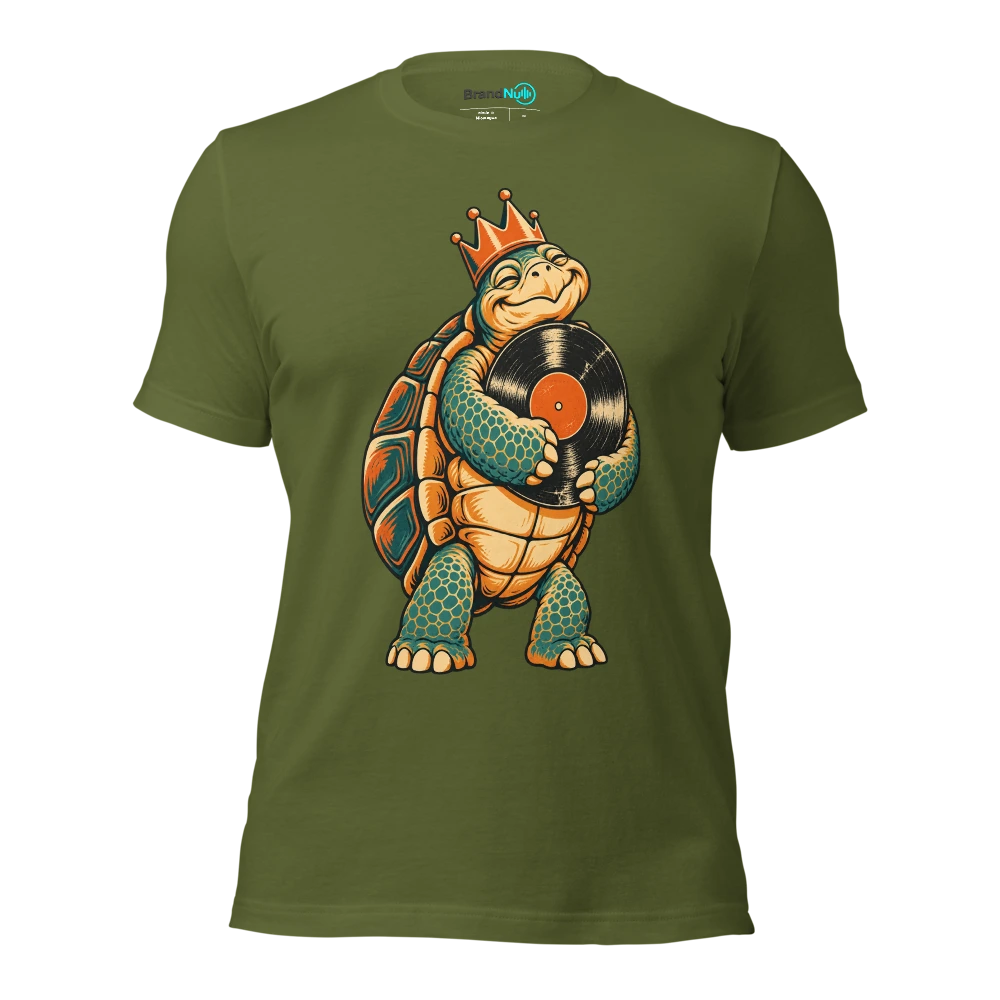 THE TORTOISE KNOWS THE B SIDE BY HEART T Shirt Olive Front