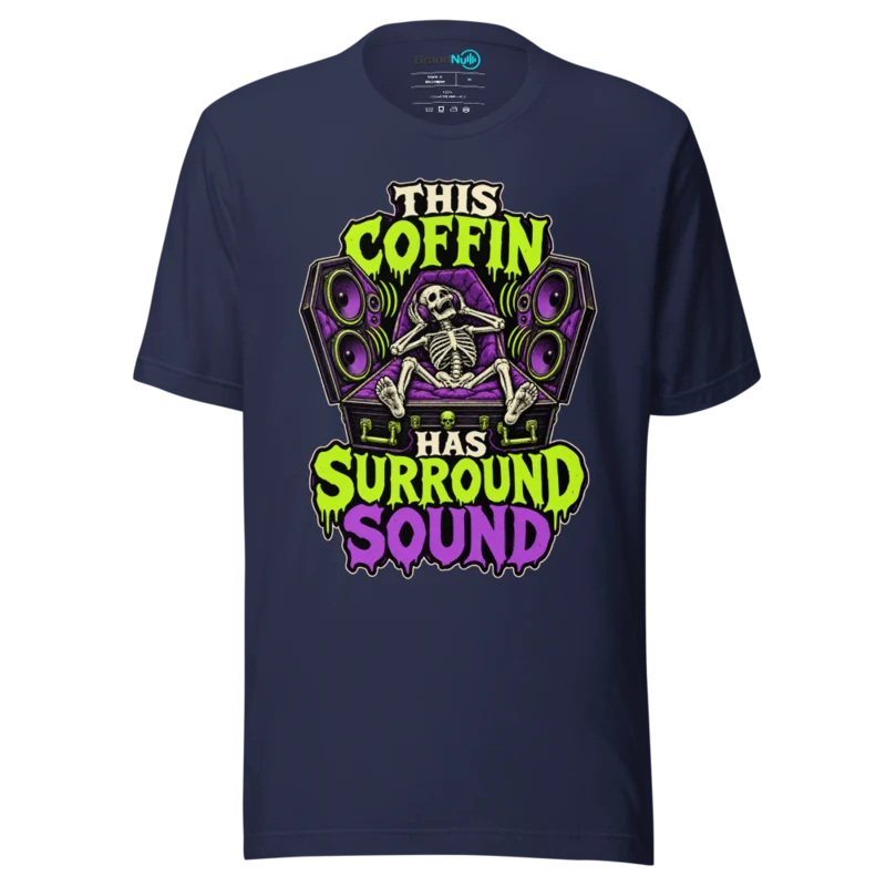 THIS COFFIN HAS SURROUND SOUND T Shirt - Navy