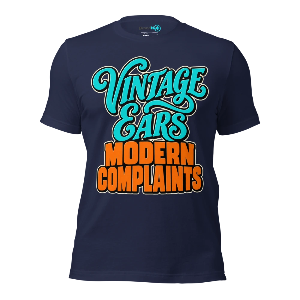VINTAGE EARS MODERN COMPLAINTS T Shirt Navy Front