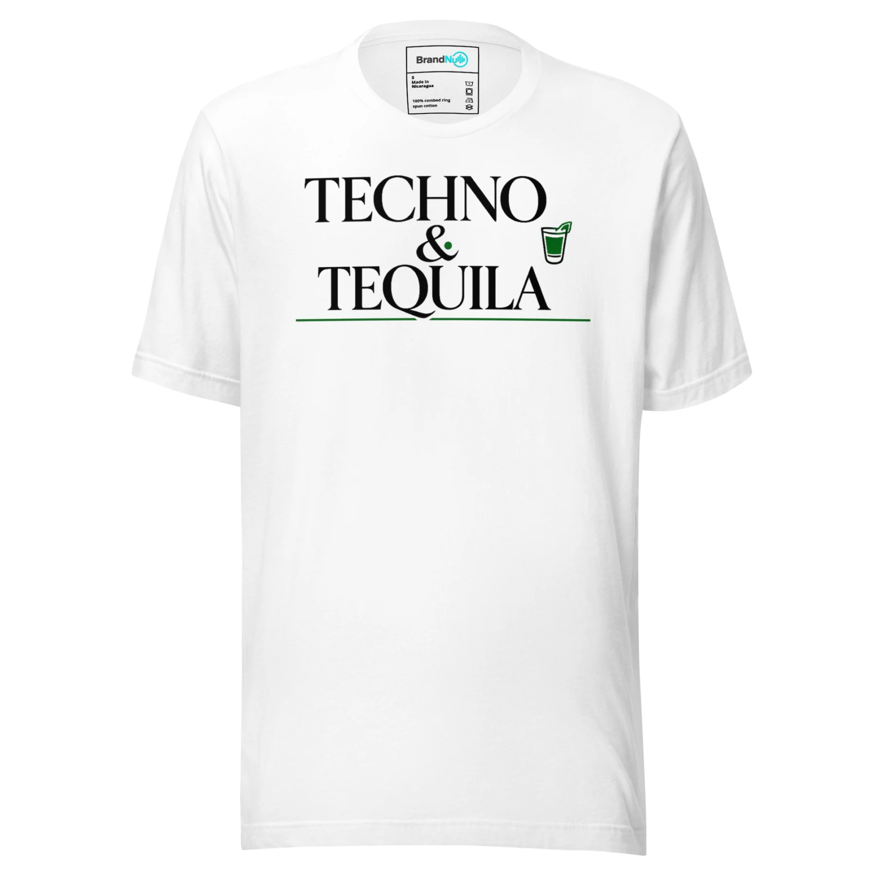 Techno & Tequila T Shirt – Minimal Party Statement