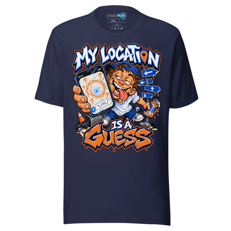 BrandNu My Location Is A Guess T-Shirt - Navy