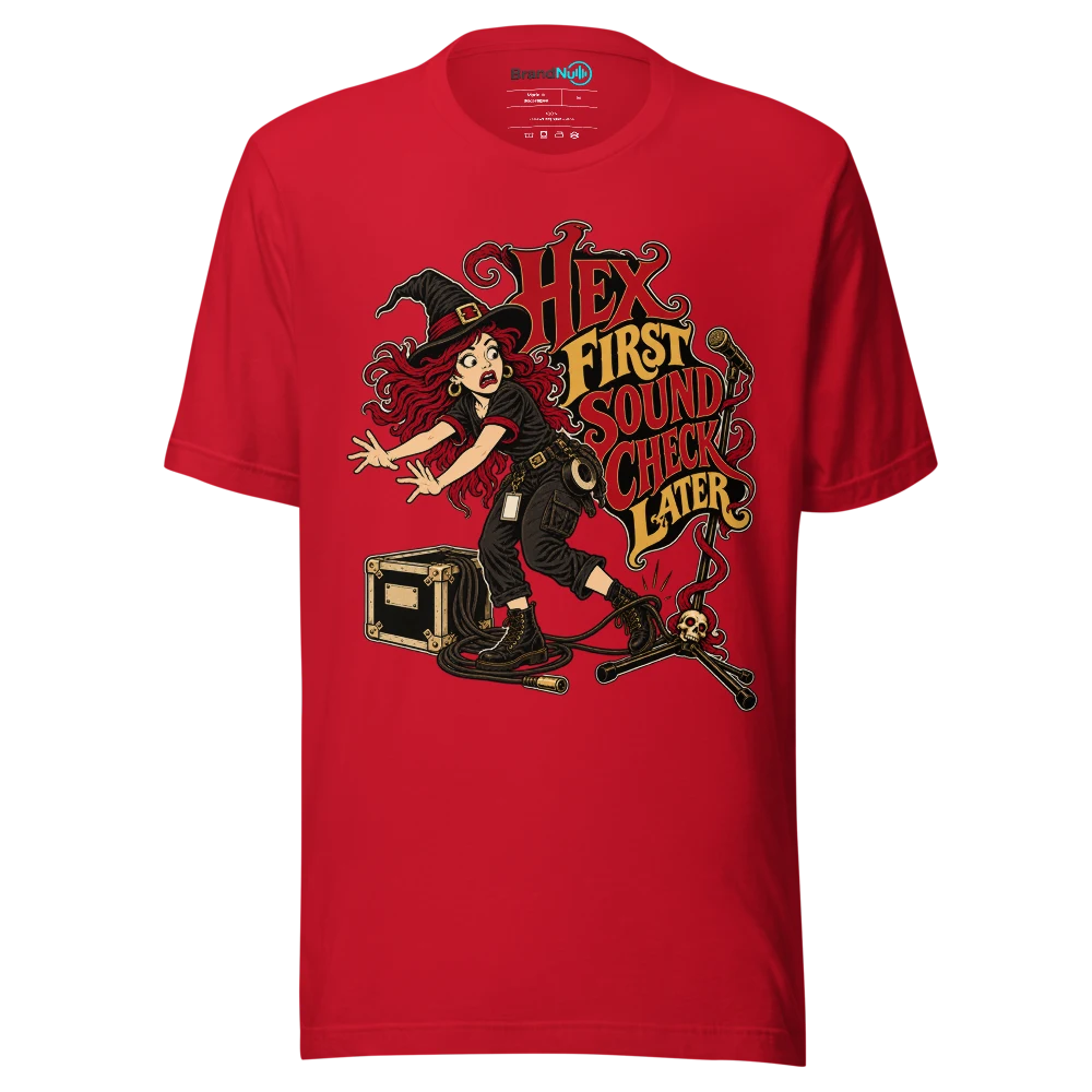 HEX FIRST SOUND CHECK LATER T Shirt Red Front