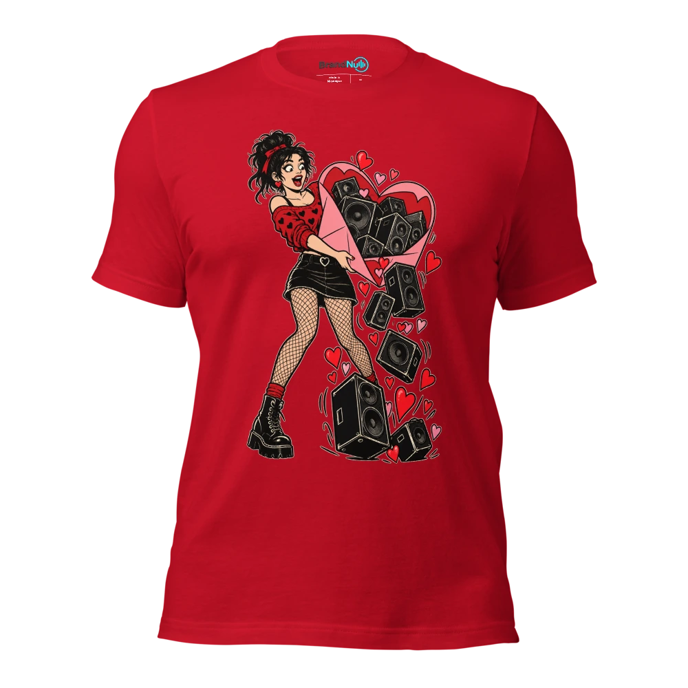 THIS LOVE NOTE CONTAINS A BACKLINE REQUEST T Shirt Red Front