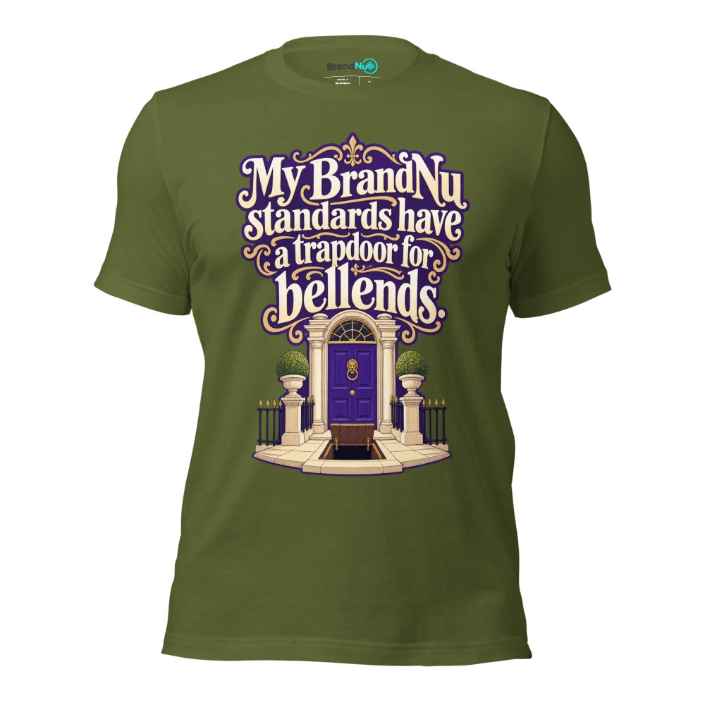 My BrandNu standards have a trapdoor for bellends T Shirt Olive Front