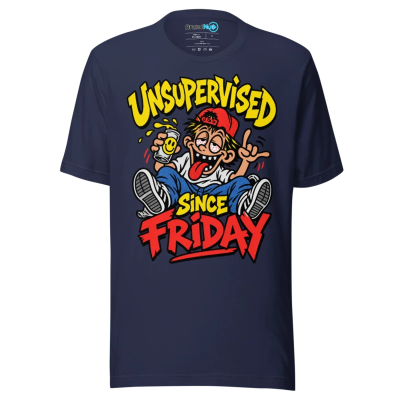 BrandNu Unsupervised Since Friday T-Shirt - Navy
