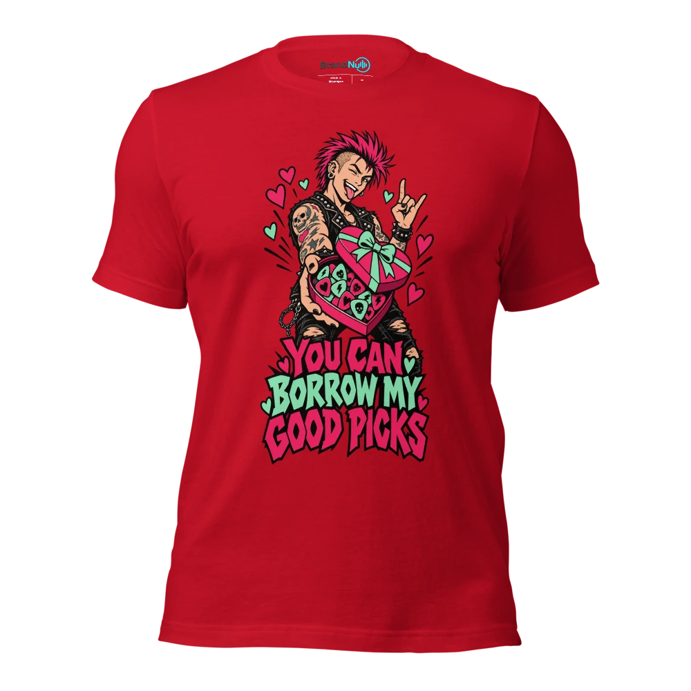 YOU CAN BORROW MY GOOD PICKS T Shirt Red Front