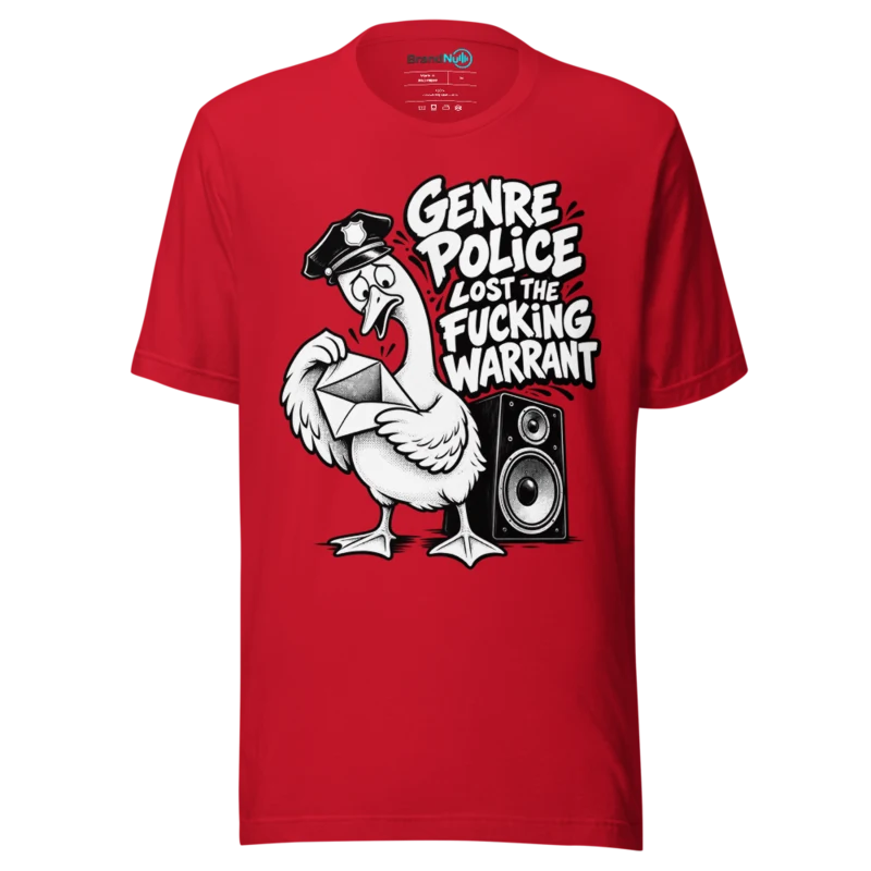 GENRE POLICE LOST THE FUCKING WARRANT T Shirt - Red