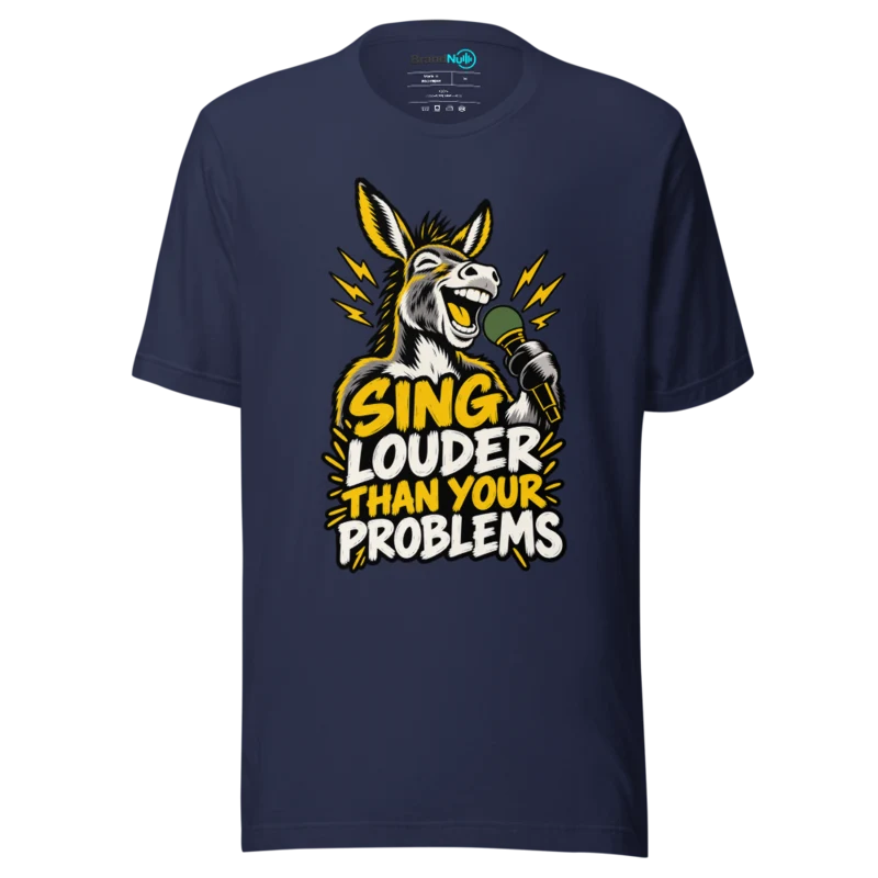 SING LOUDER THAN YOUR PROBLEMS T Shirt - Navy