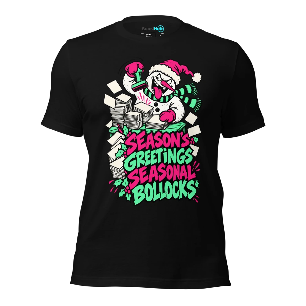 SEASON'S GREETINGS SEASONAL BOLLOCKS T-SHIRT