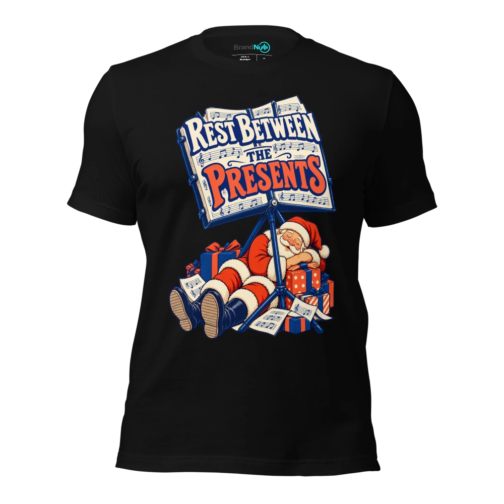REST BETWEEN THE PRESENTS T Shirt Black Front