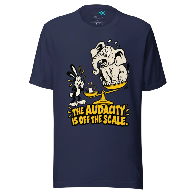 THE AUDACITY IS OFF THE SCALE T Shirt - Navy