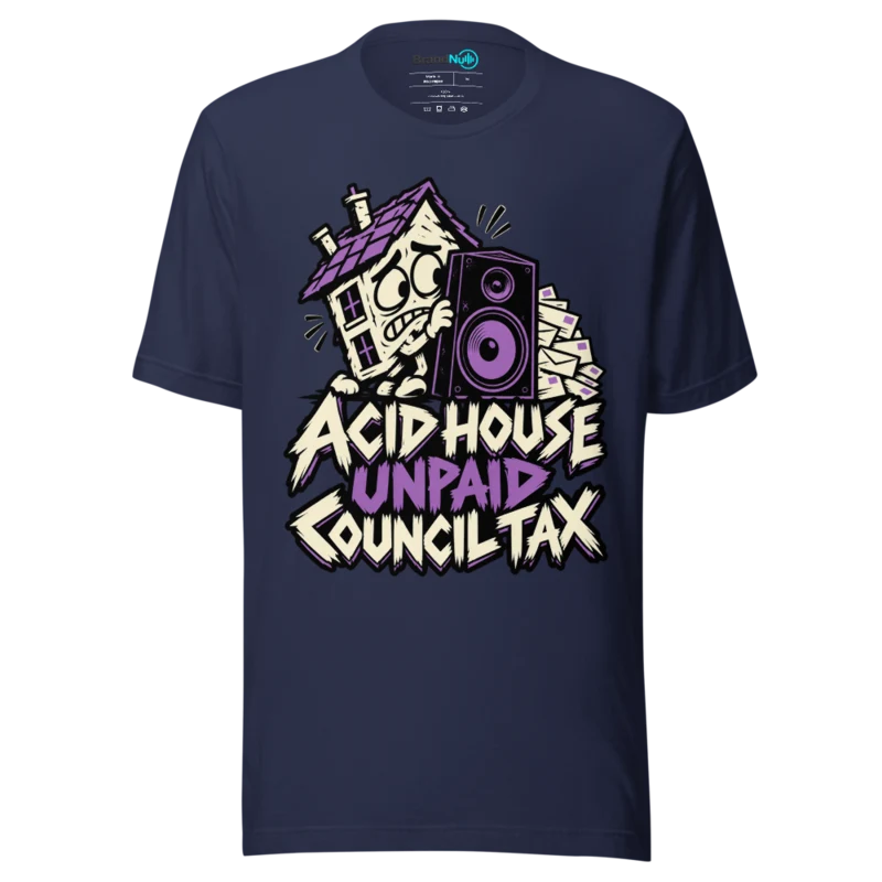 ACID HOUSE UNPAID COUNCIL TAX T Shirt - Navy