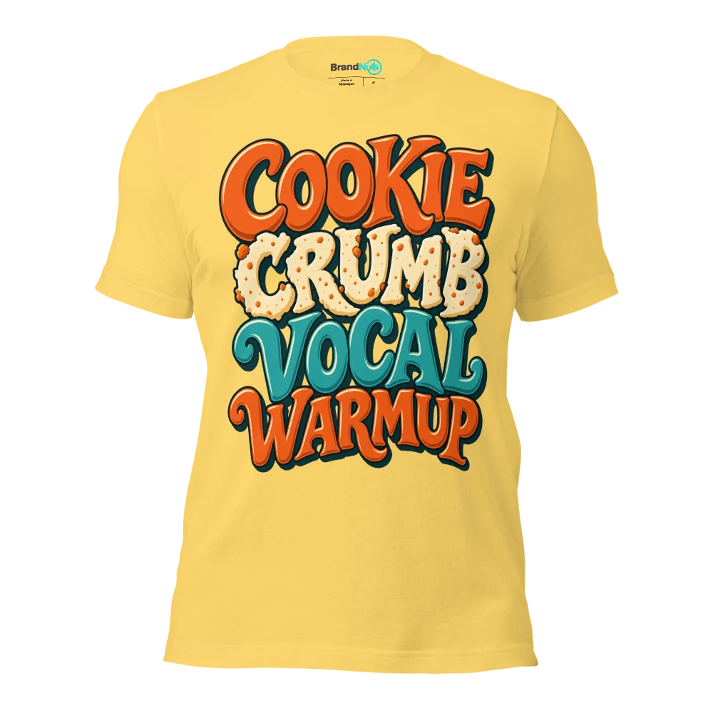 COOKIE CRUMB VOCAL WARMUP T Shirt Yellow Front