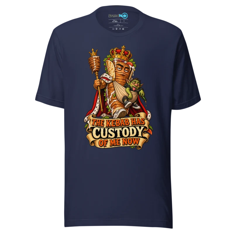 The Kebab Has Custody Of Me Now T Shirt - Navy