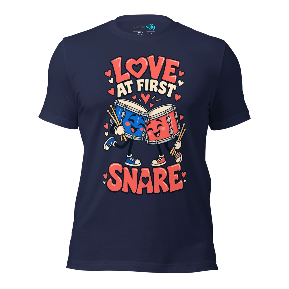 LOVE AT FIRST SNARE T Shirt Navy Front