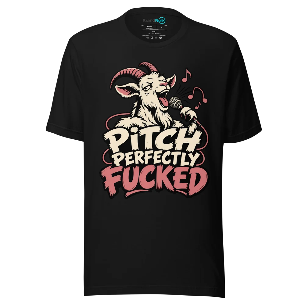 PITCH PERFECTLY FUCKED T Shirt Black Front